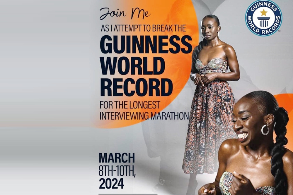 African Nigerian Woman attempts Guinness World Record longest interview