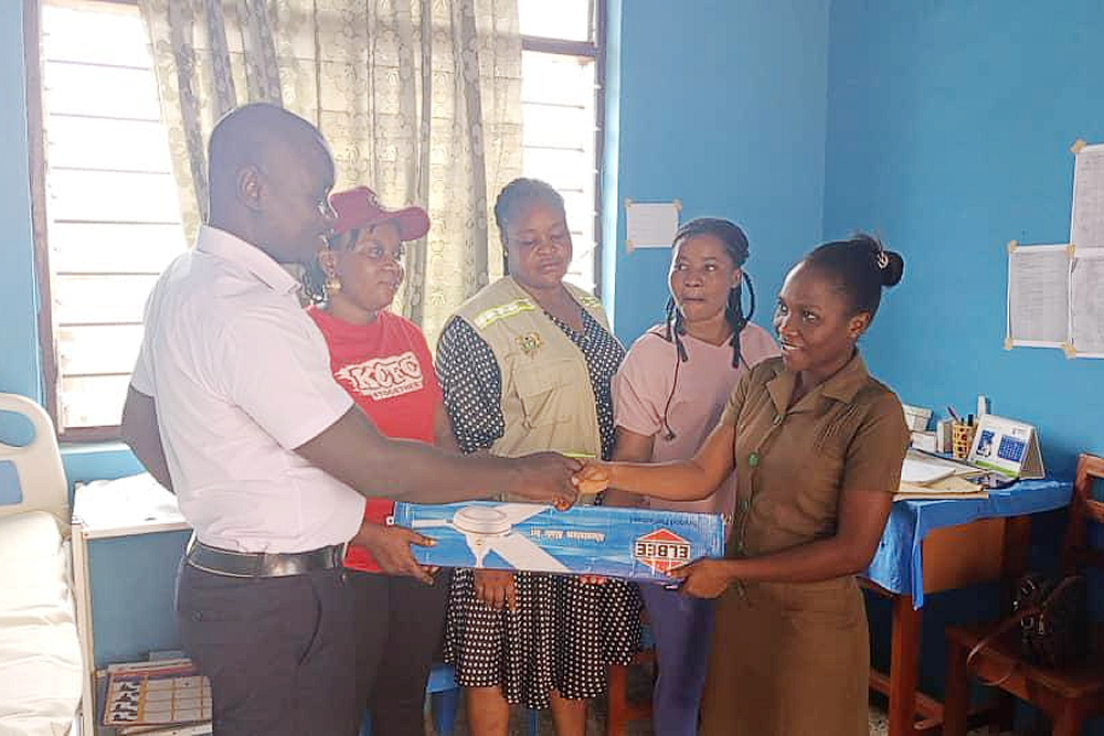 KCFC Foundation Donates Ceiling Fan to Hohoe Central Market Health Post to Support Healthcare Delivery